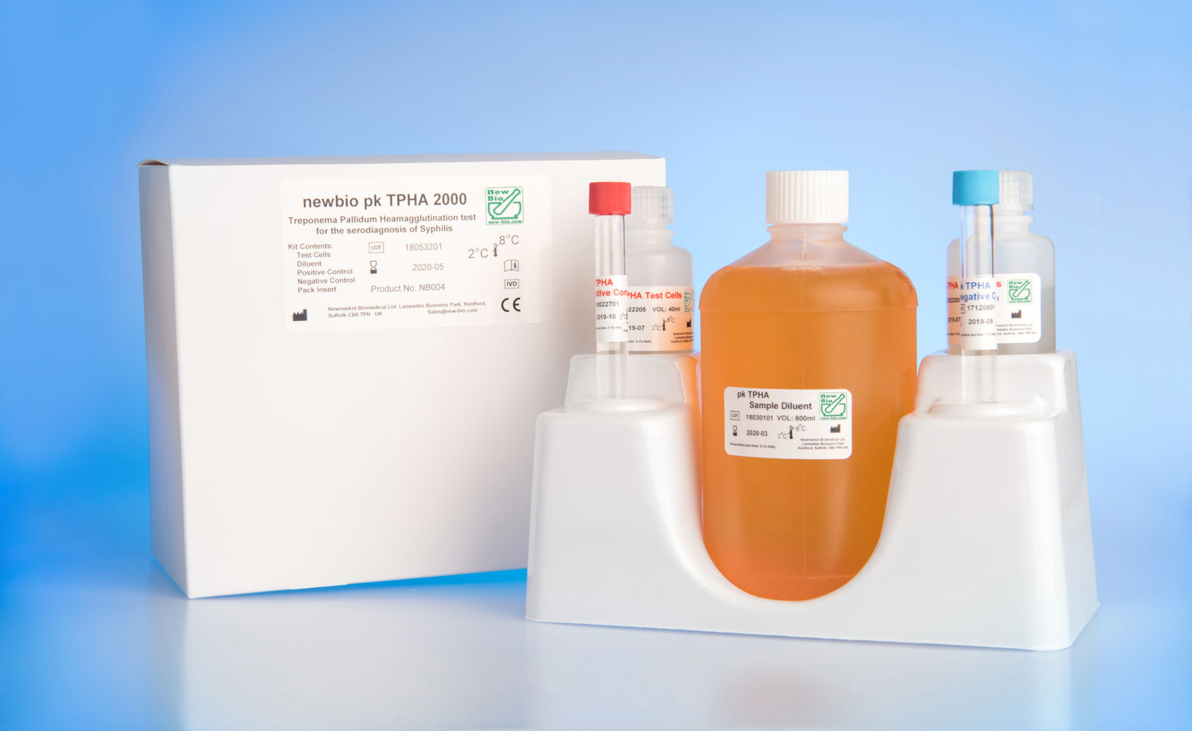 NewBio pk TPHA 2000 Test Kit - Treponema Pallidum Haemagglutination Test for the serodiagnosis of Syphilis
